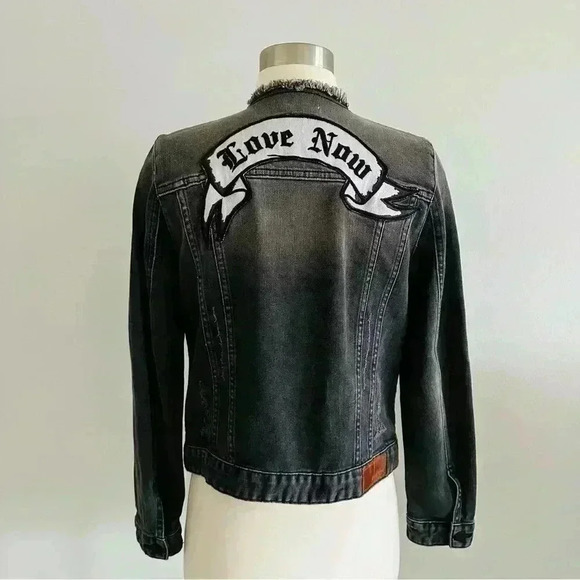 New Zadig & Voltaire Distressed Denim Jacket Sz M - Picture 6 of 12